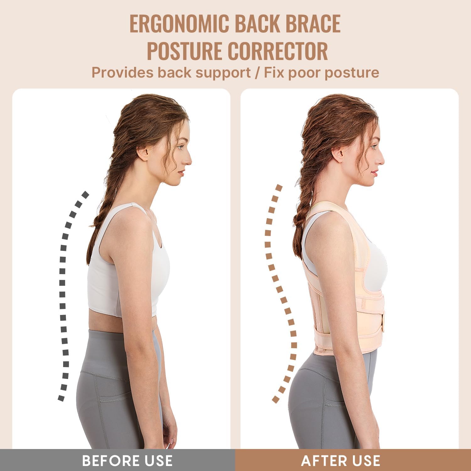 Back Brace Posture Corrector for Women and Men, Shoulder Straightener