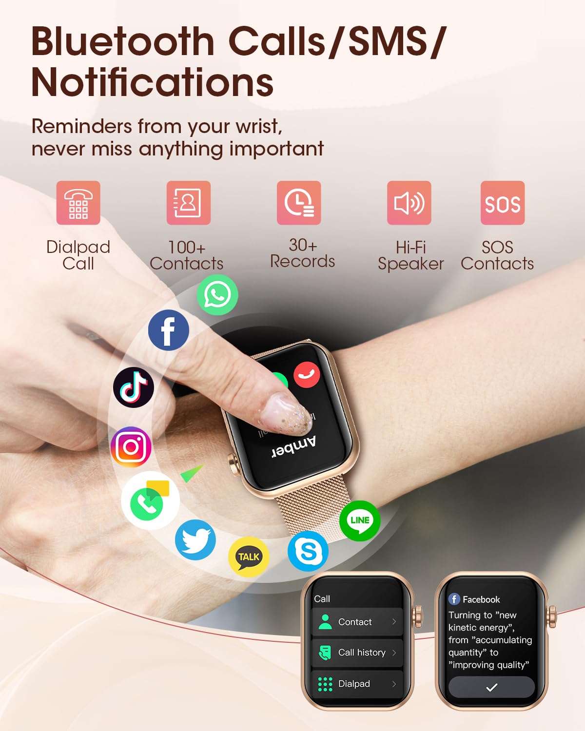 Smart Watches for Women, Health Fitness Watch for Android iPhone