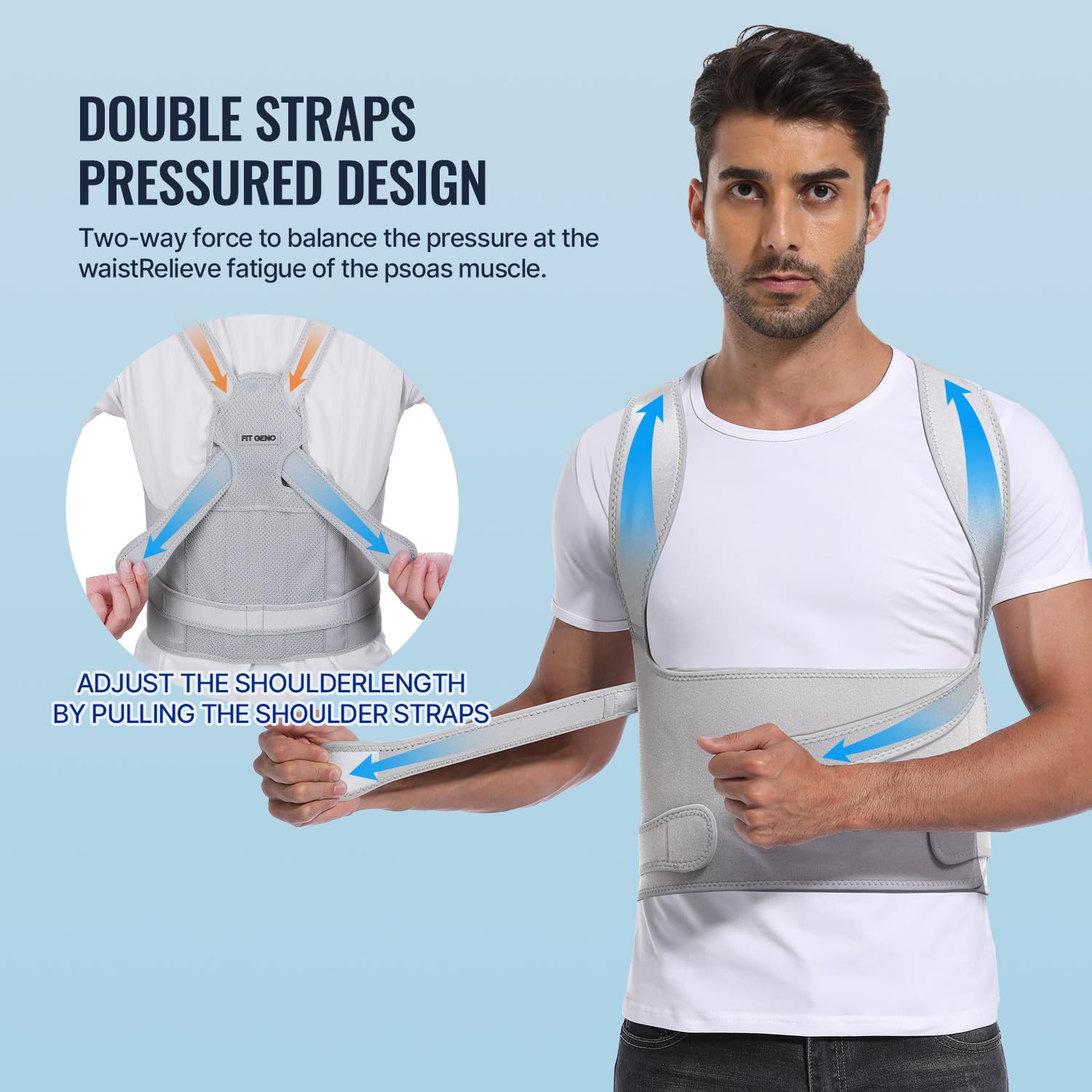 Back Brace Posture Corrector for Women and Men, Shoulder Straightener