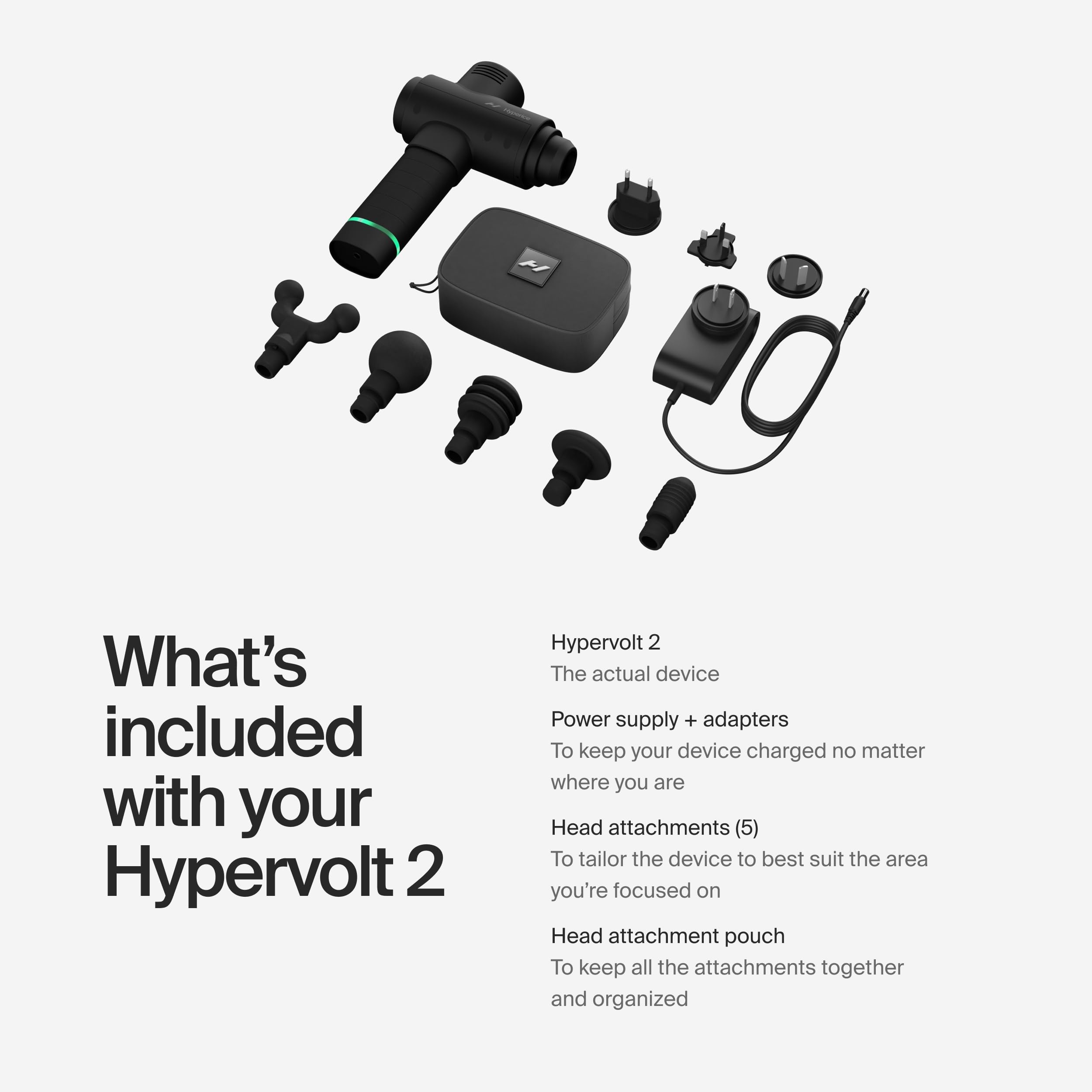 Hypervolt 2 Black - Featuring Quiet Glide Technology - Handheld Percussion Massage Gun