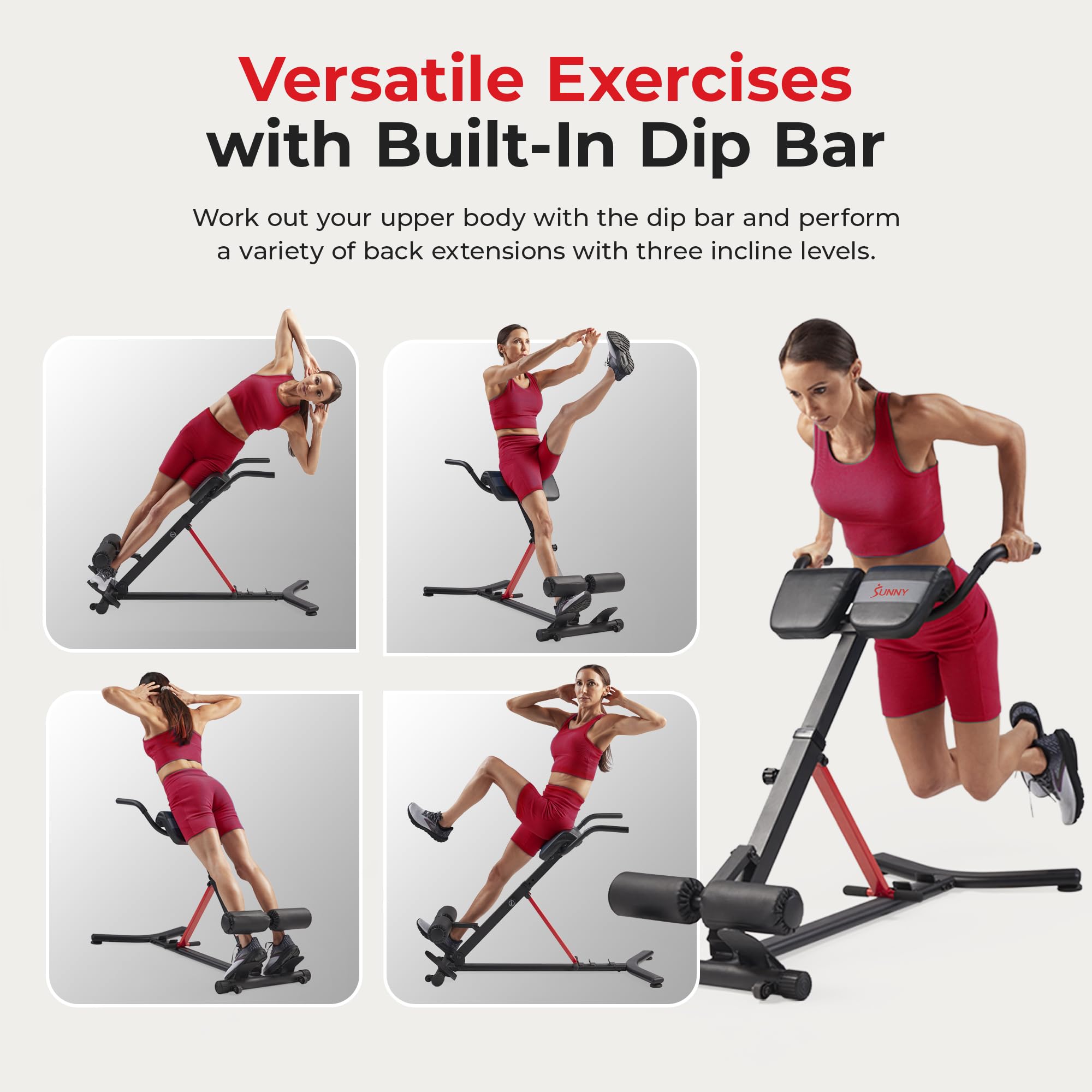 45-Degree Hyperextension Roman Chair with Adjustable Height and Back, Glute