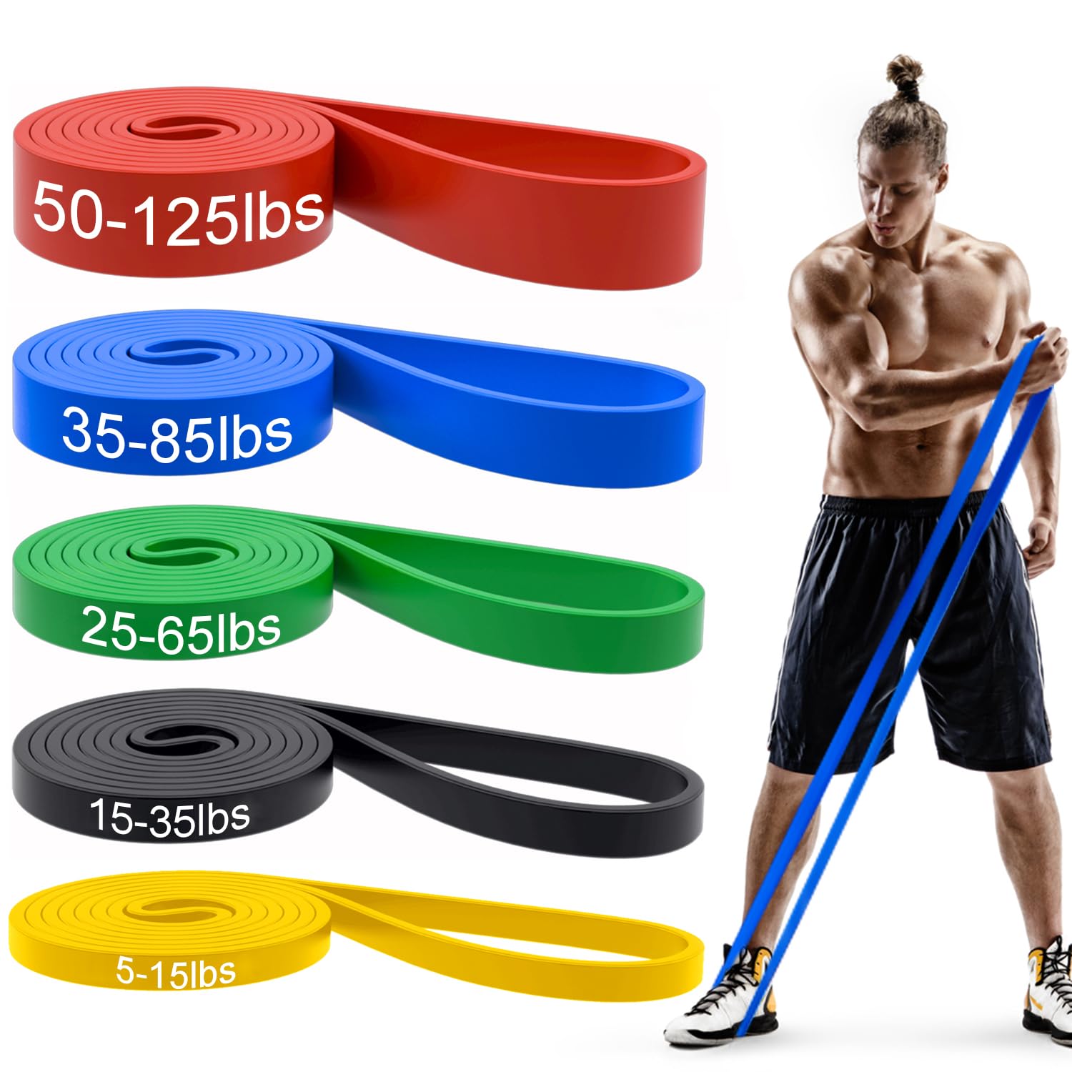 Pull Up Bands, Resistance Bands, Pull Up Assistance Bands Set for Men & Women