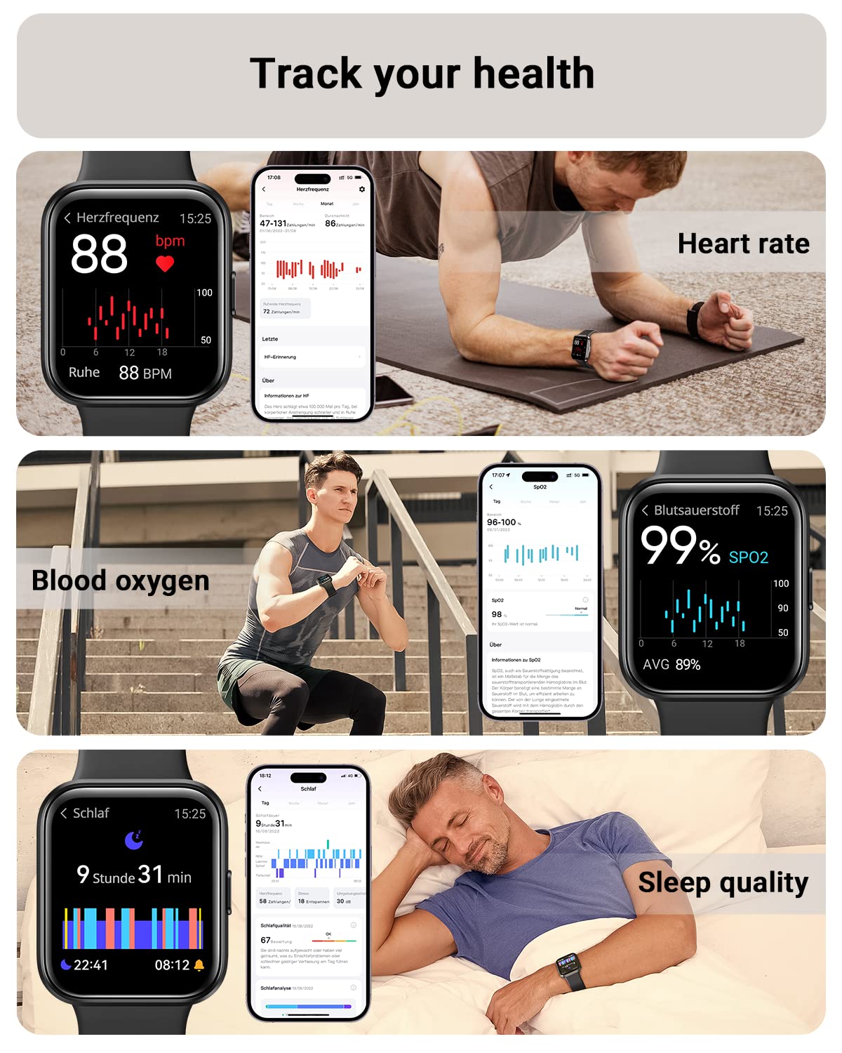 Smart Watch for Women Android & iPhone, Alexa Built-in, 1.8" Touch Screen Fitness Tracker