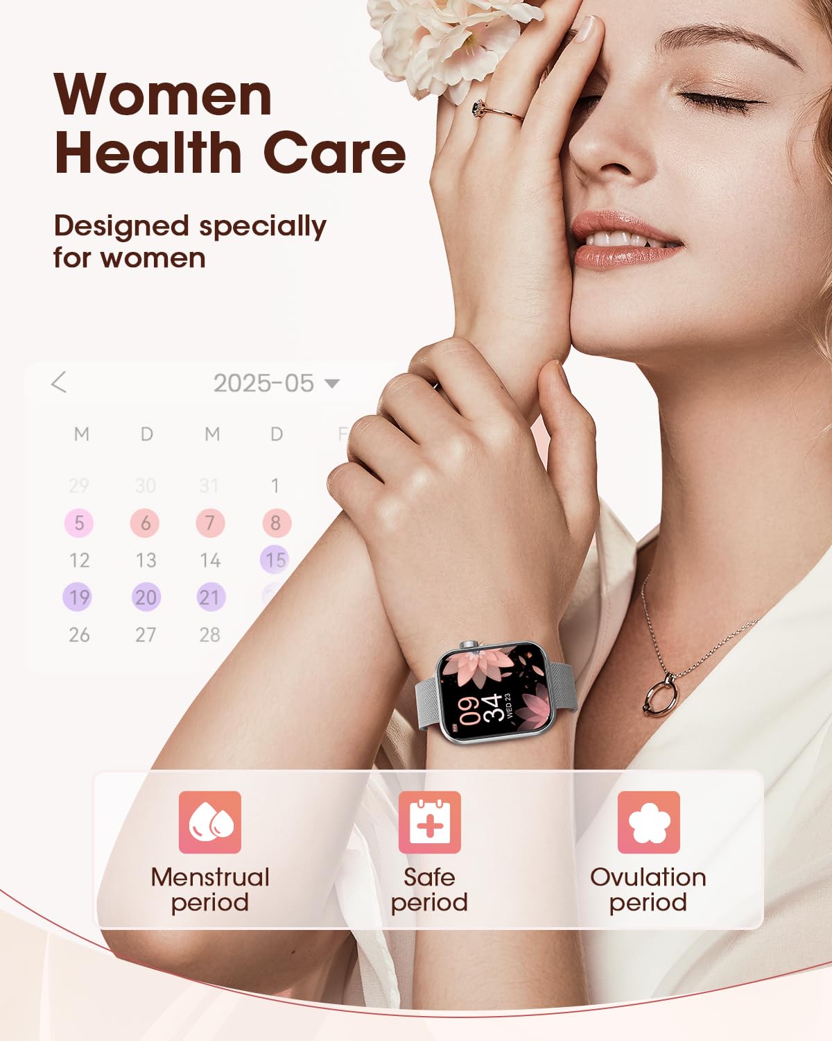 Smart Watches for Women, Health Fitness Watch for Android iPhone