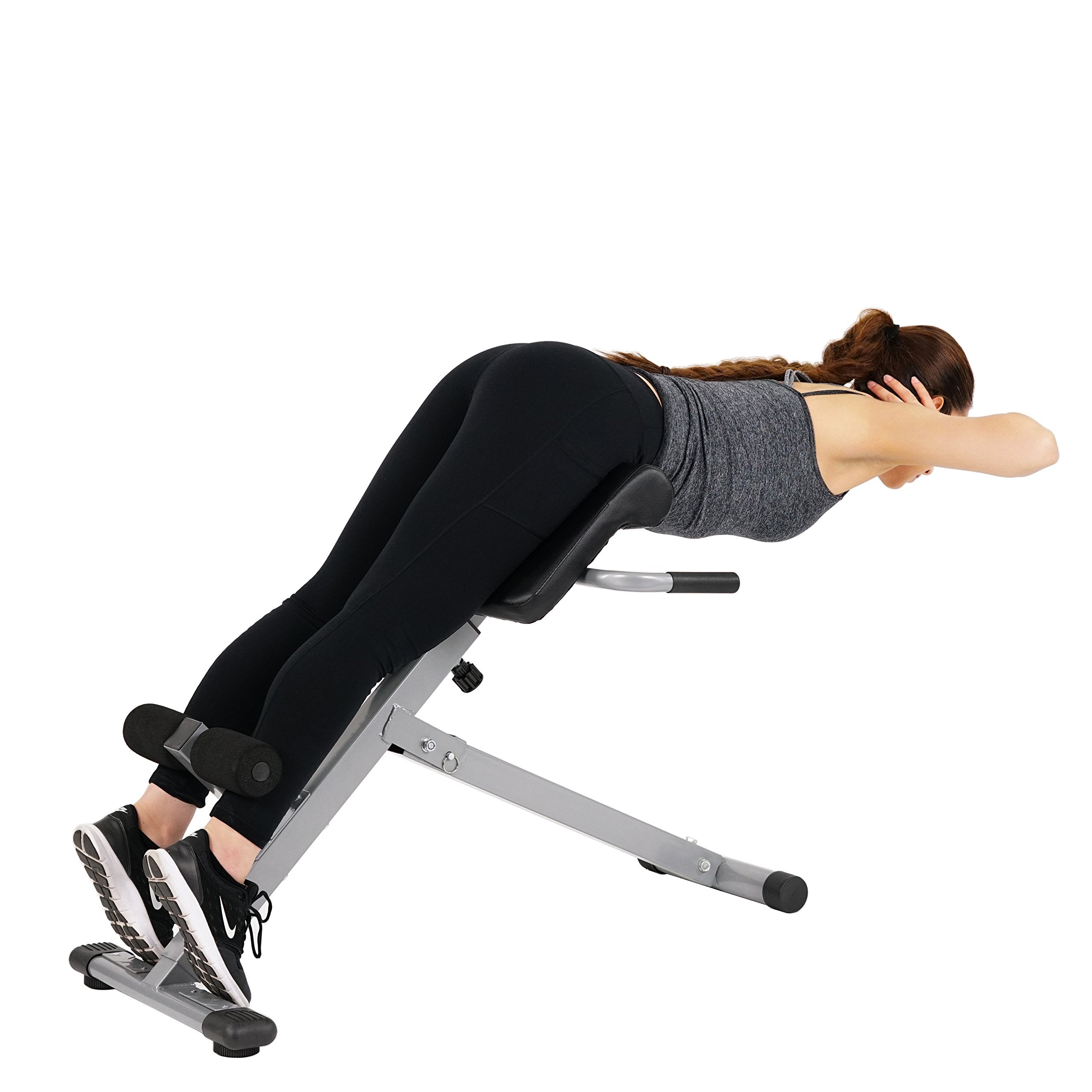 45-Degree Hyperextension Roman Chair with Adjustable Height and Back, Glute