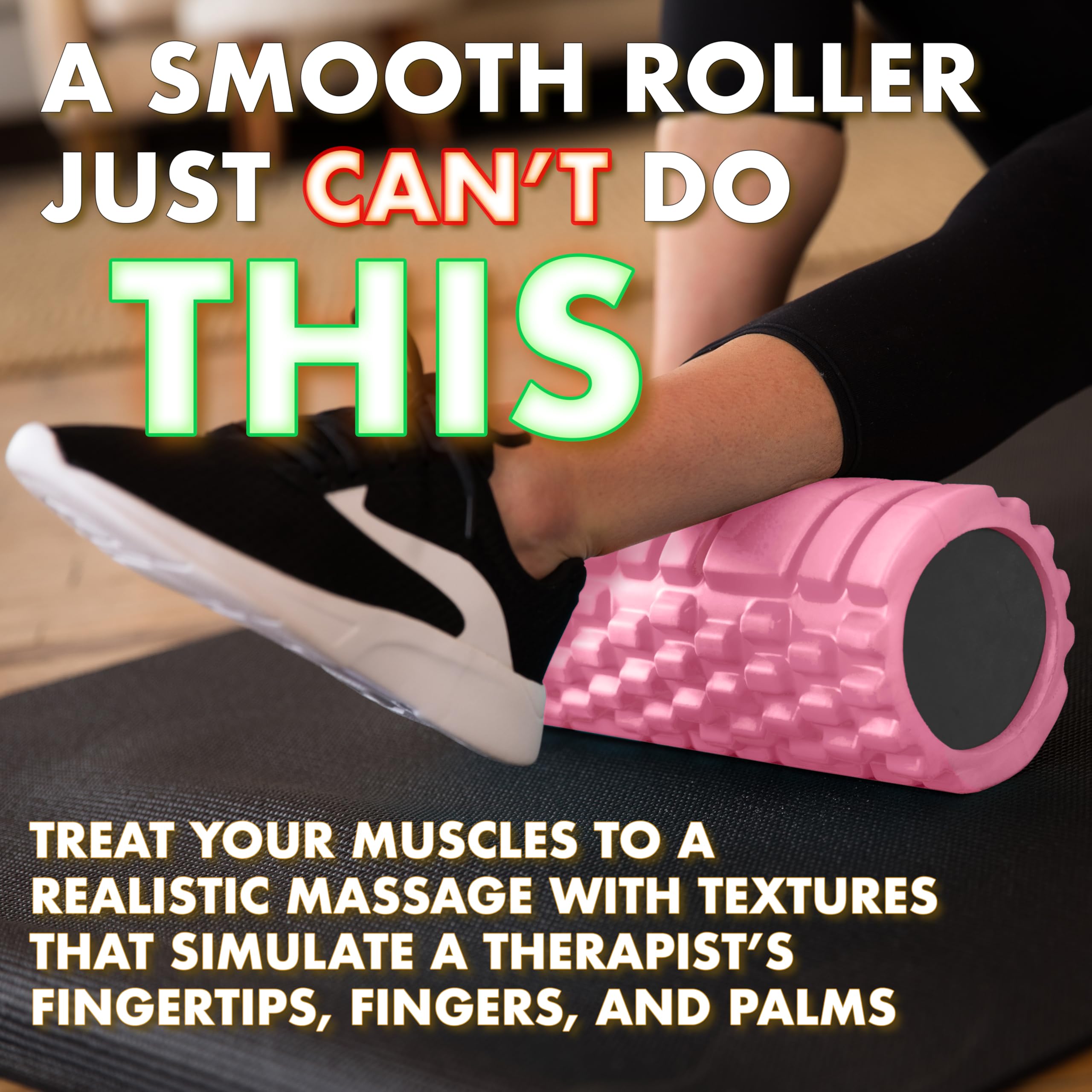 Foam Roller - Medium Density Deep Tissue Massager for Muscle