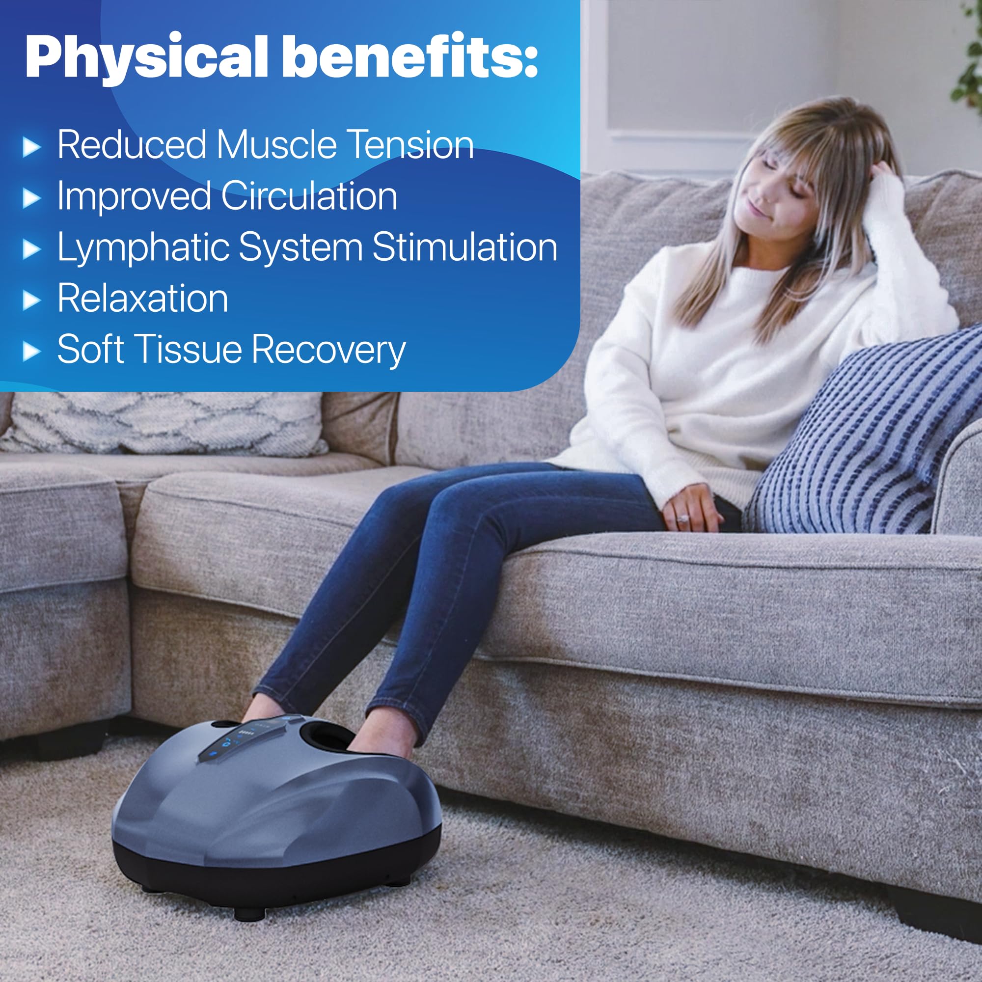Foot Massager Machine - Deep Kneading, Shiatsu, Air Compression, and Heat Therapy