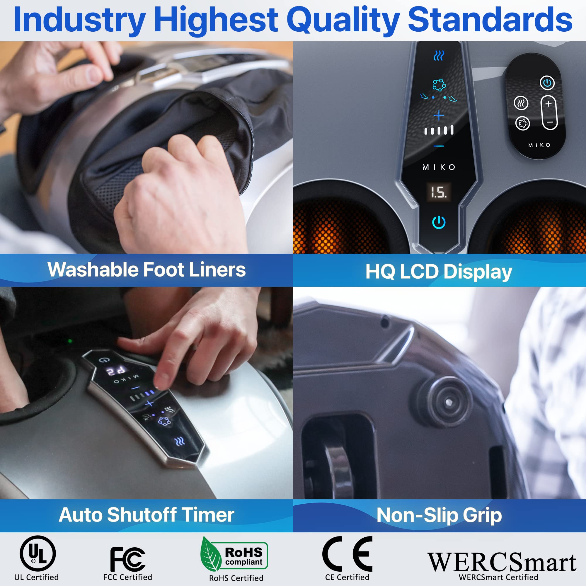 Foot Massager Machine - Deep Kneading, Shiatsu, Air Compression, and Heat Therapy