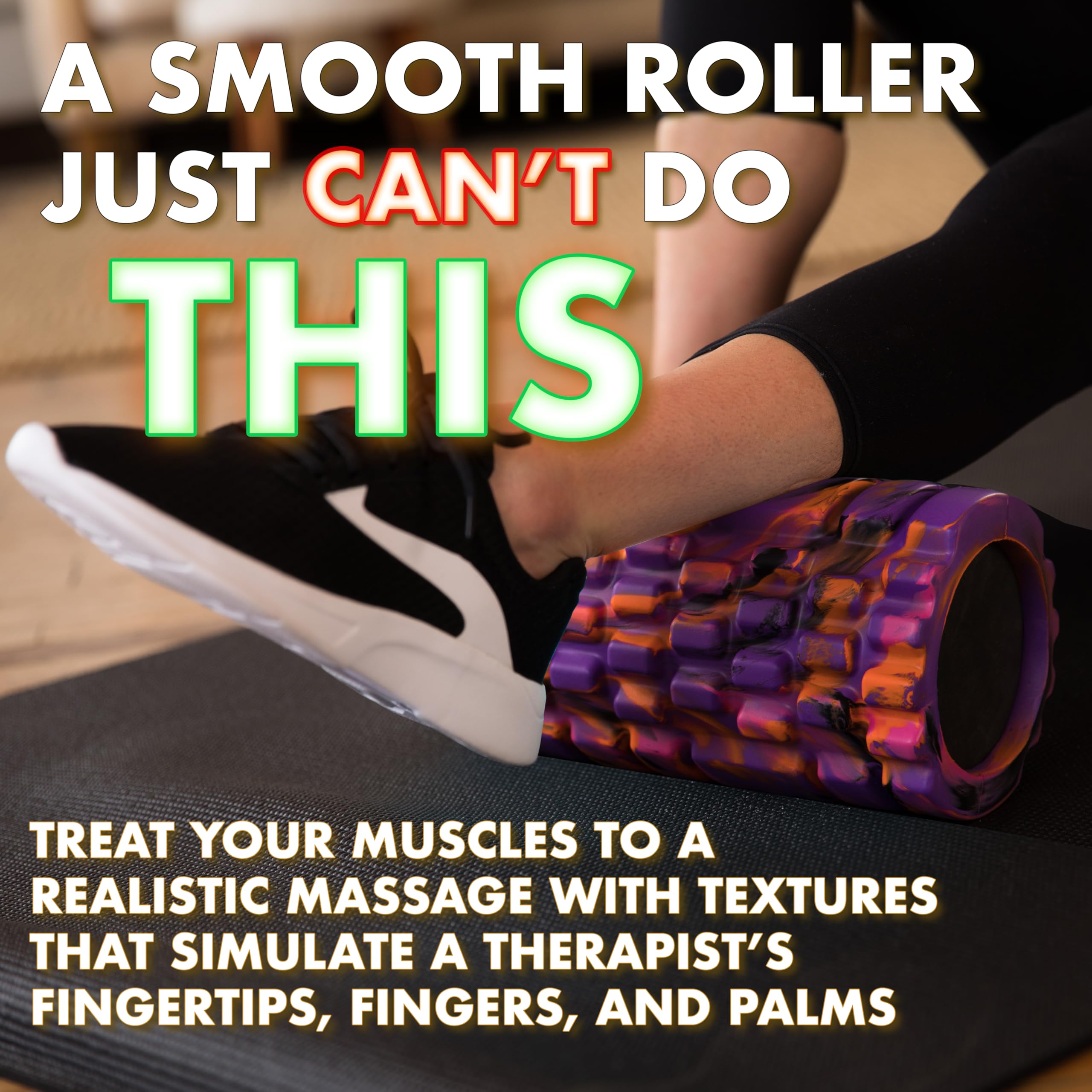 Foam Roller - Medium Density Deep Tissue Massager for Muscle