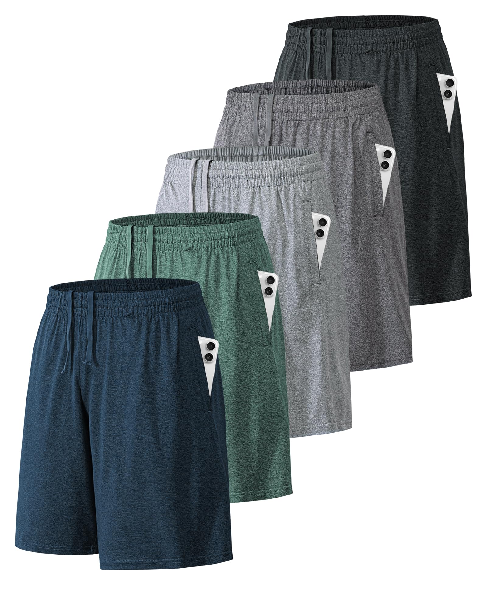 Workout Shorts for Men Plus Size Athletic Shorts for Men Moisture Wicking Mens Gym