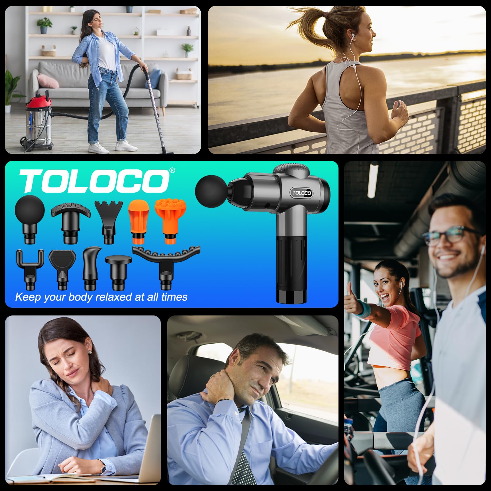 Massage Gun, Deep Tissue Back Massage for Athletes for Pain Relief