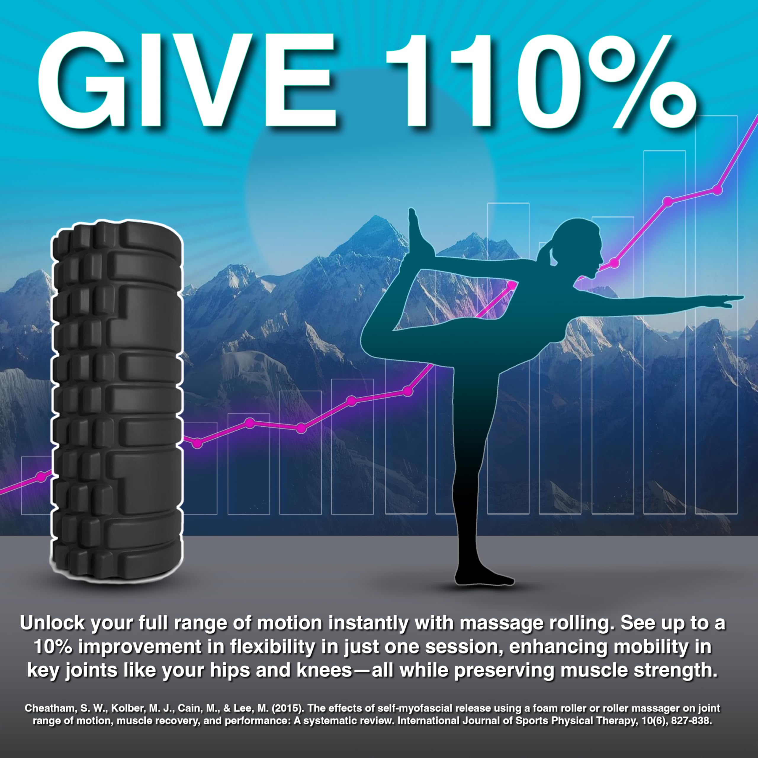 Foam Roller - Medium Density Deep Tissue Massager for Muscle