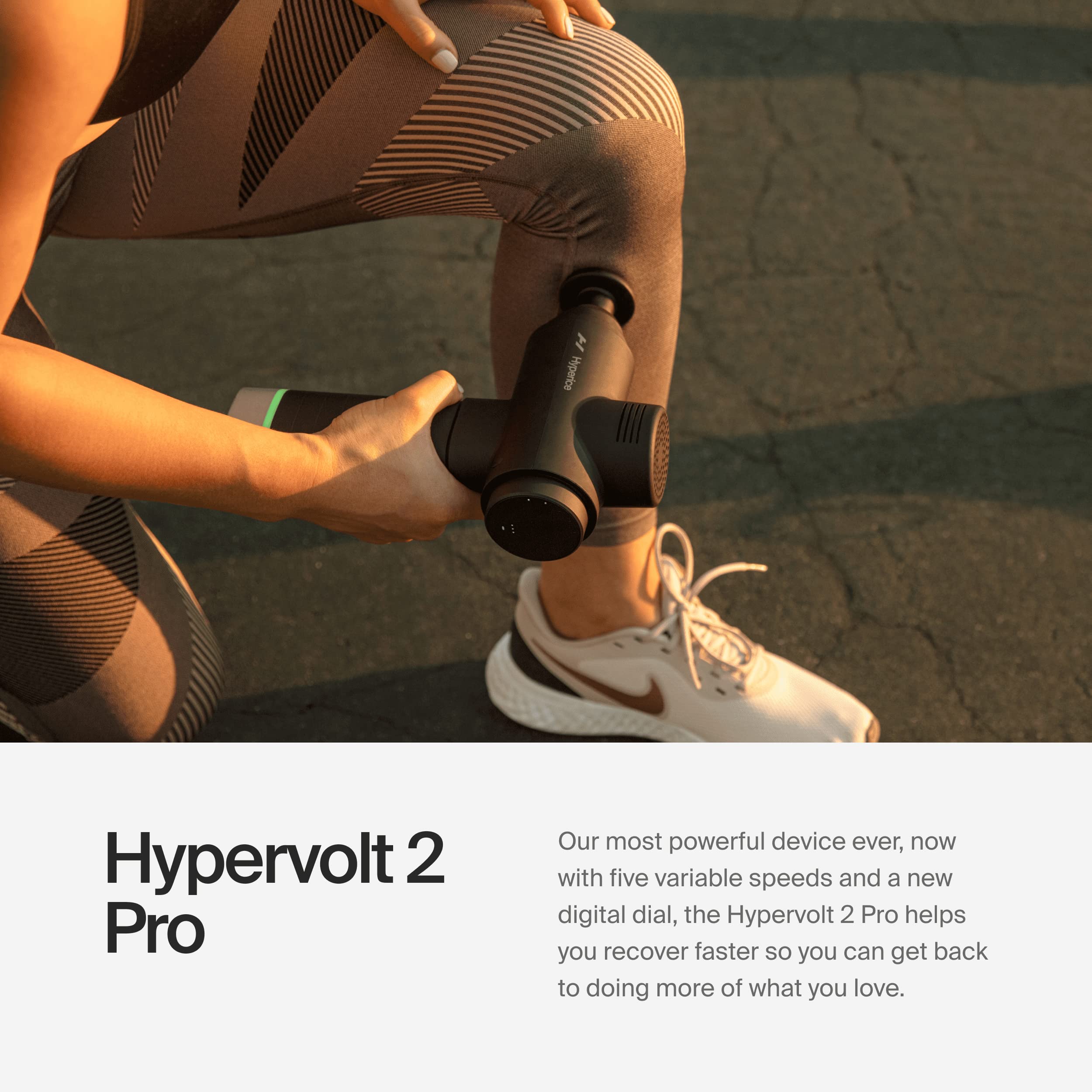 Hypervolt 2 Black - Featuring Quiet Glide Technology - Handheld Percussion Massage Gun