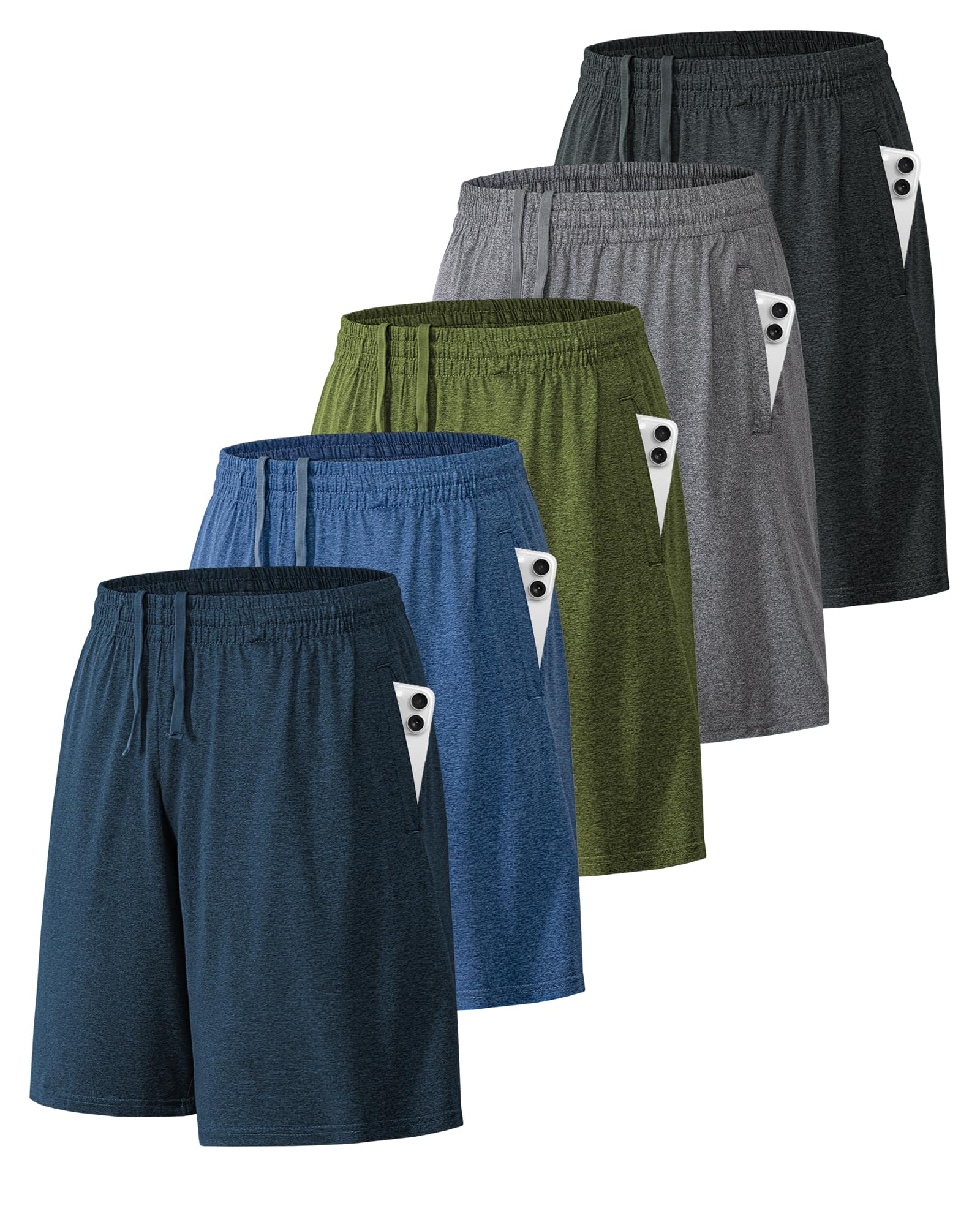 Workout Shorts for Men Plus Size Athletic Shorts for Men Moisture Wicking Mens Gym