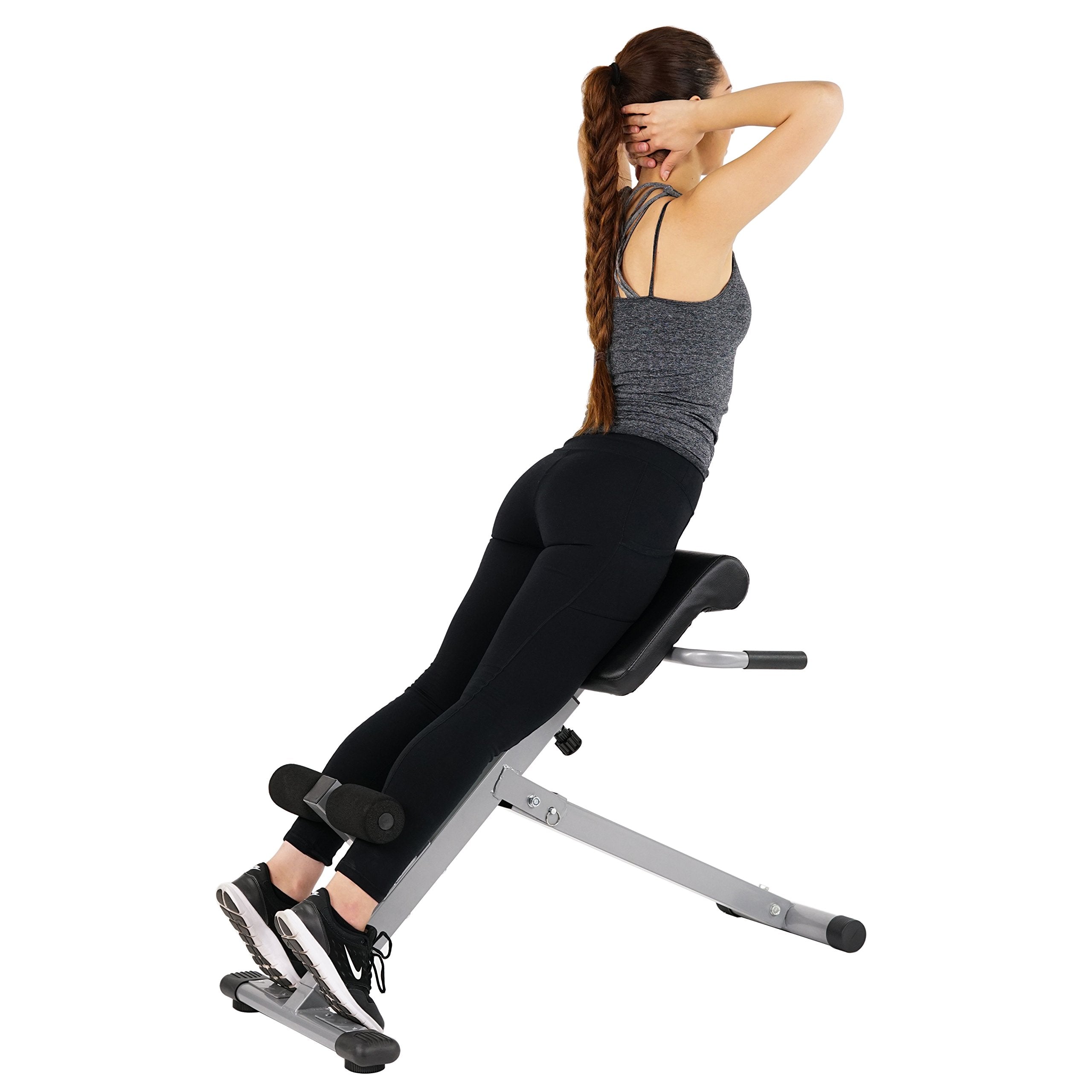 45-Degree Hyperextension Roman Chair with Adjustable Height and Back, Glute
