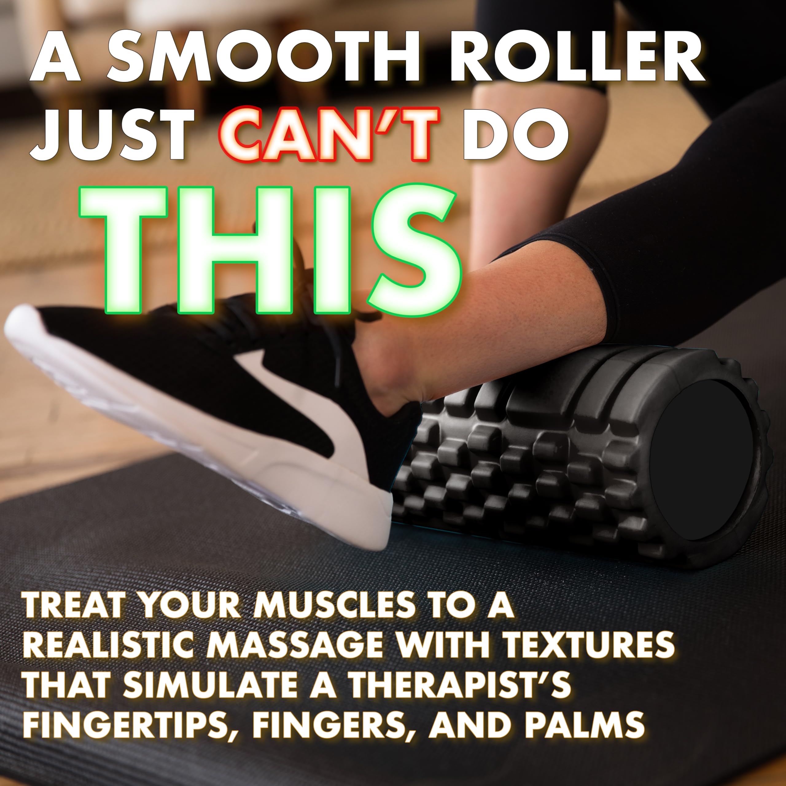 Foam Roller - Medium Density Deep Tissue Massager for Muscle