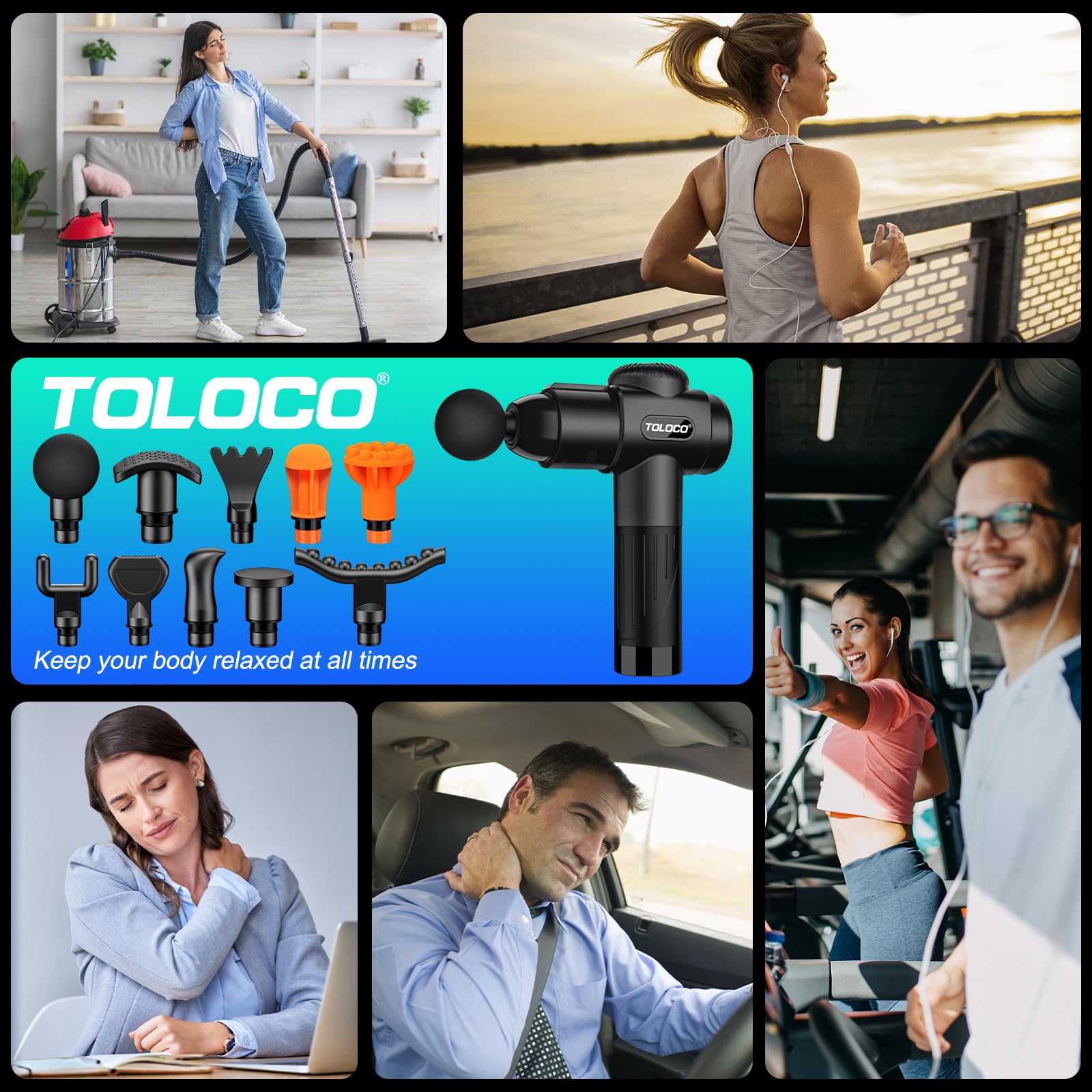 Massage Gun, Deep Tissue Back Massage for Athletes for Pain Relief