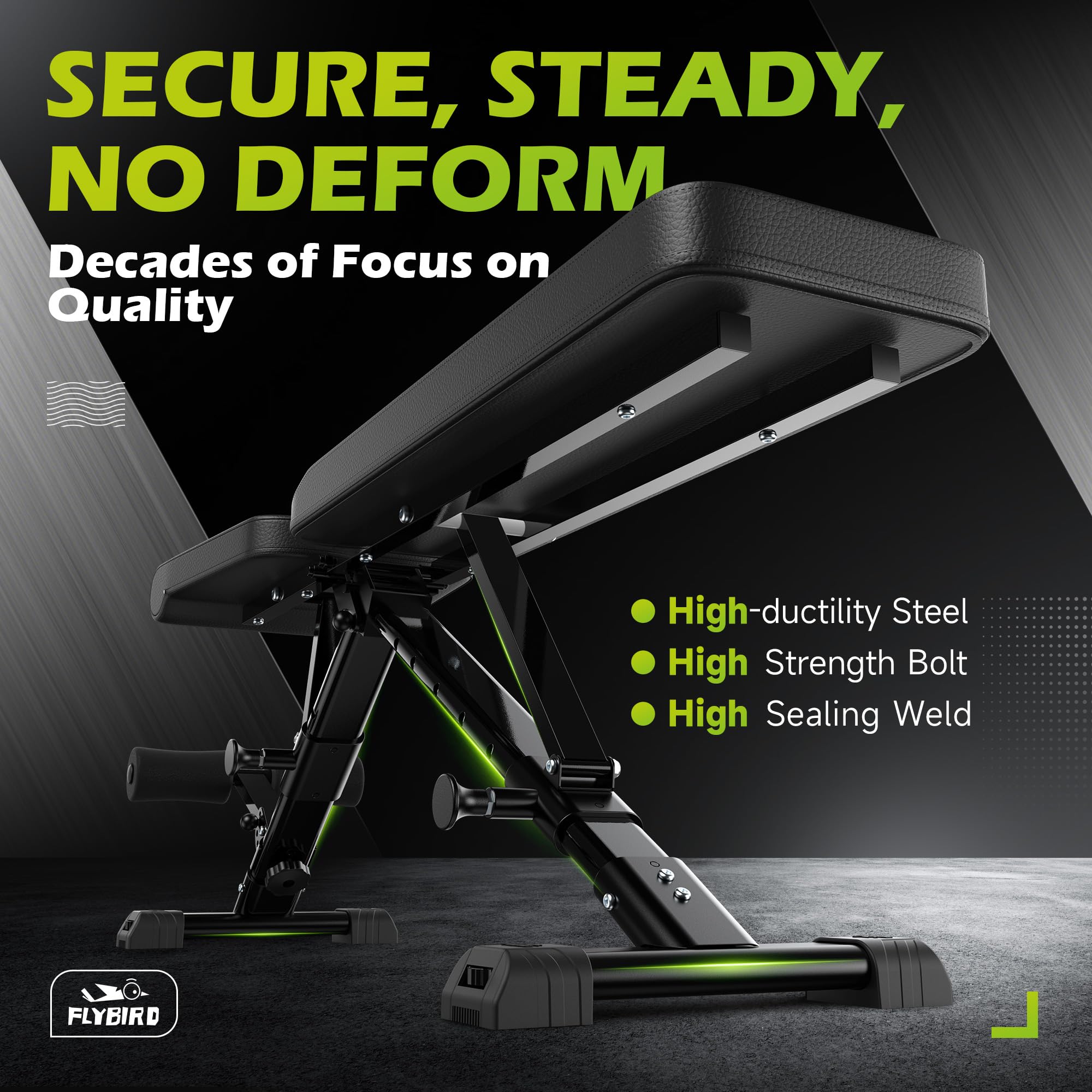 Weight Bench, Adjustable Strength Training Bench for Full Body Workout