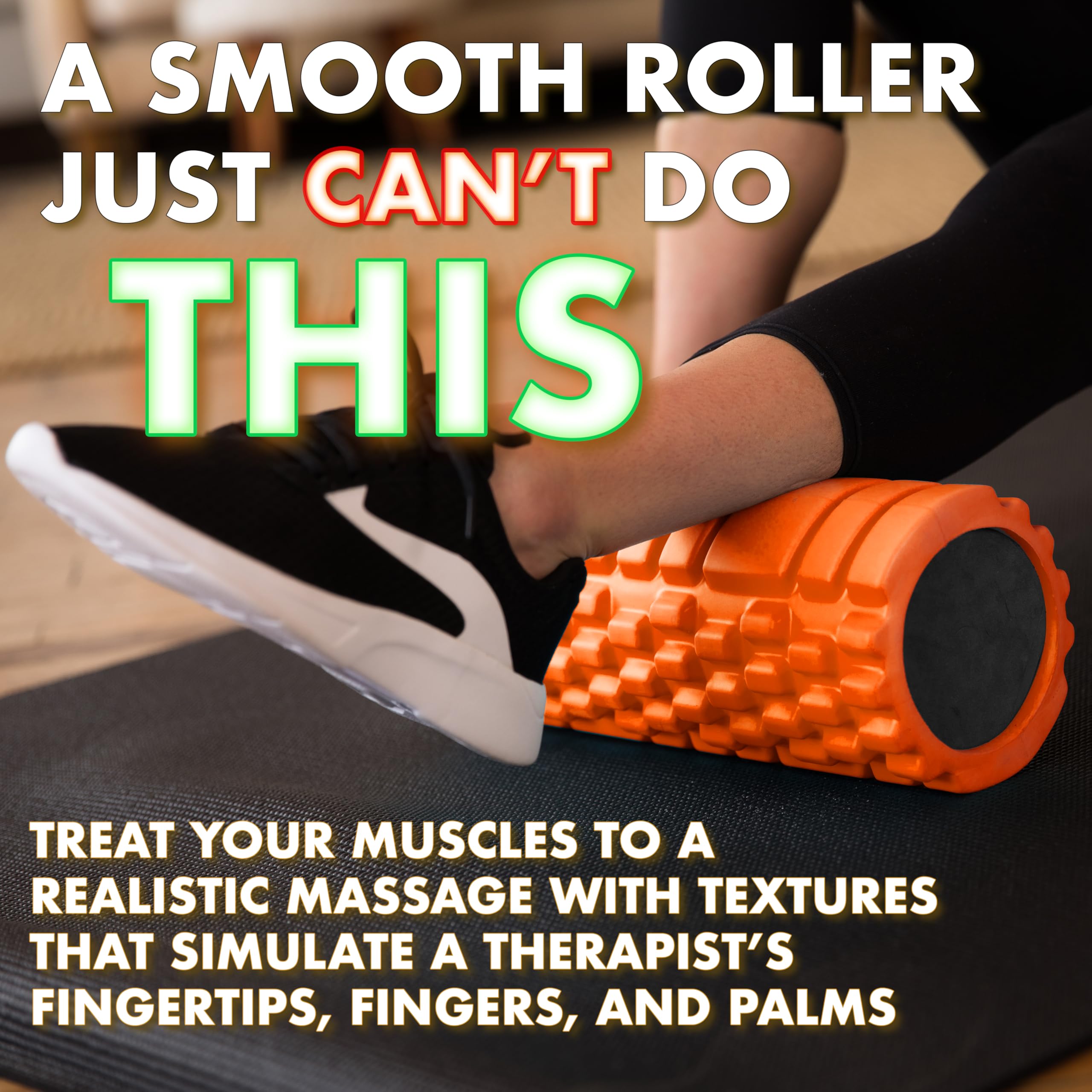 Foam Roller - Medium Density Deep Tissue Massager for Muscle