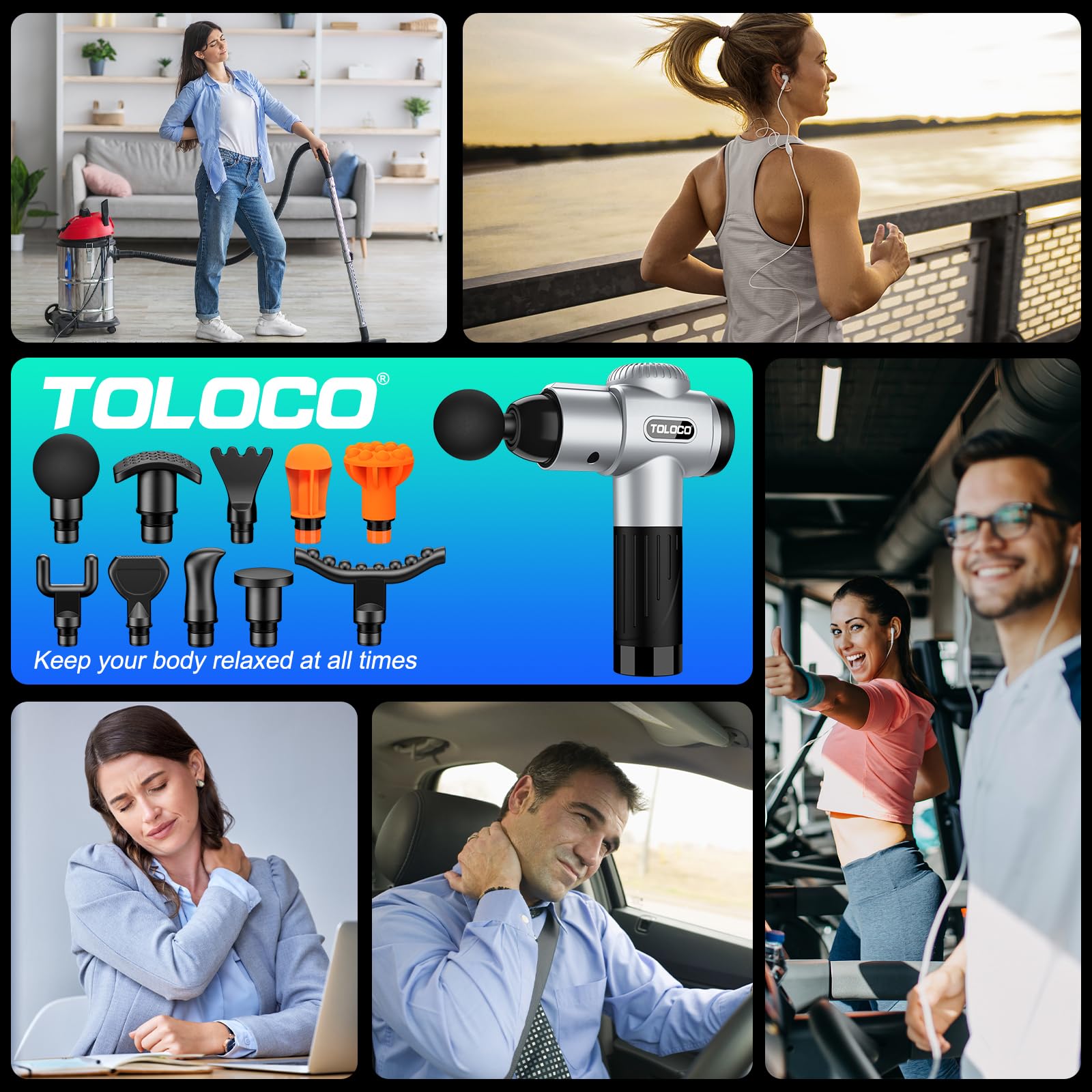 Massage Gun, Deep Tissue Back Massage for Athletes for Pain Relief