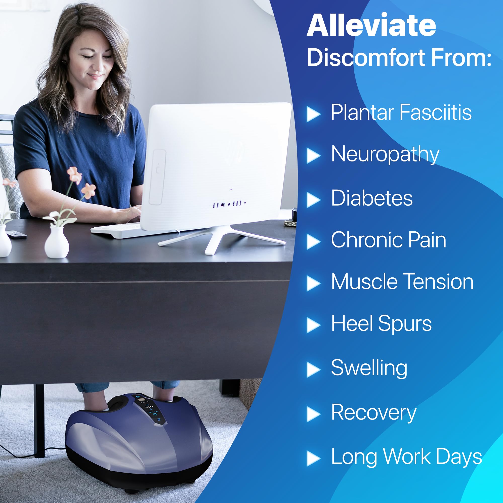 Foot Massager Machine - Deep Kneading, Shiatsu, Air Compression, and Heat Therapy