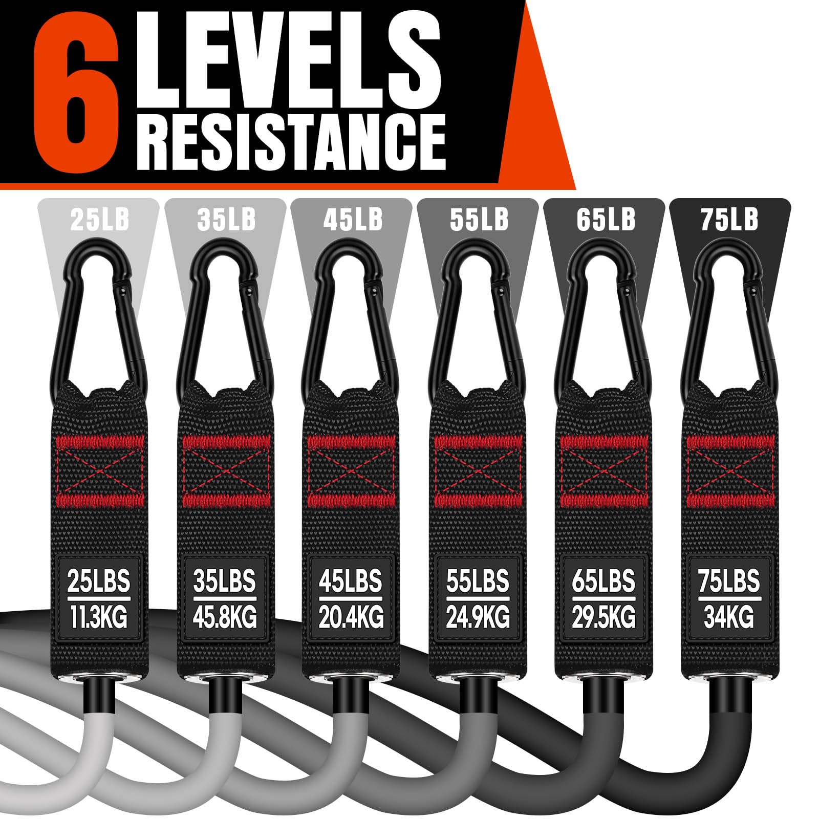 Heavy Resistance Bands for Working Out, 300LBS Exercise Bands with Handles