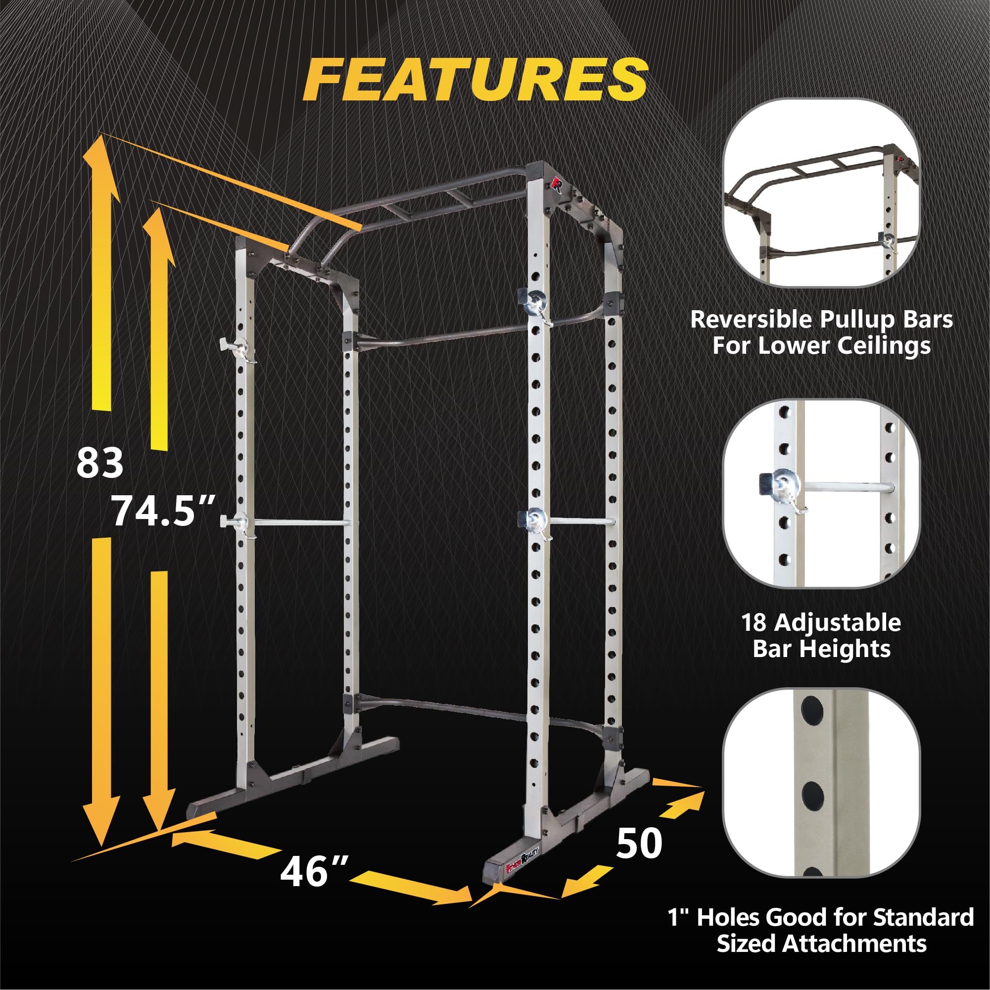 Squat Rack Power Cage with Optional Lat Pulldown & Cable Crossover and Bench Combos