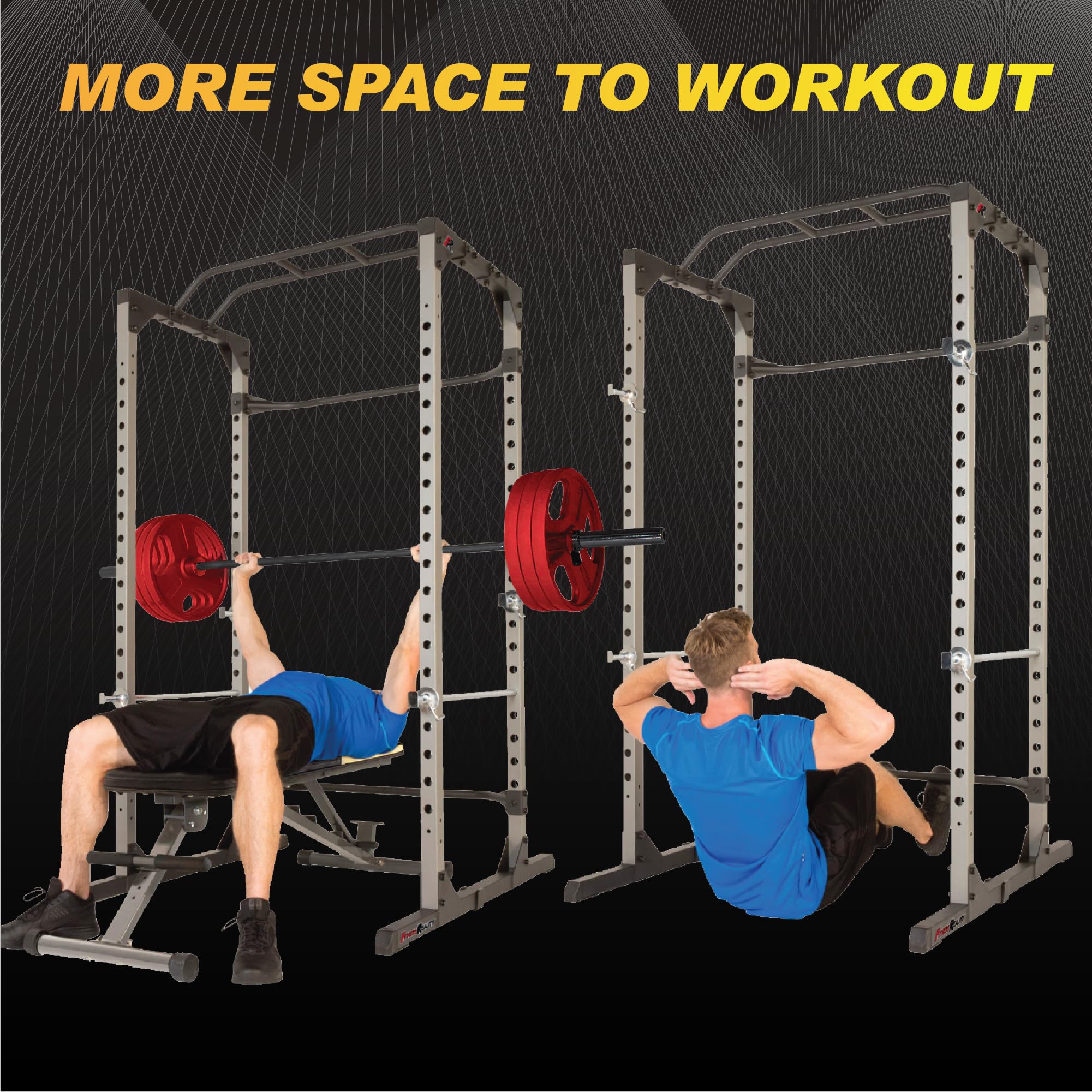 Squat Rack Power Cage with Optional Lat Pulldown & Cable Crossover and Bench Combos
