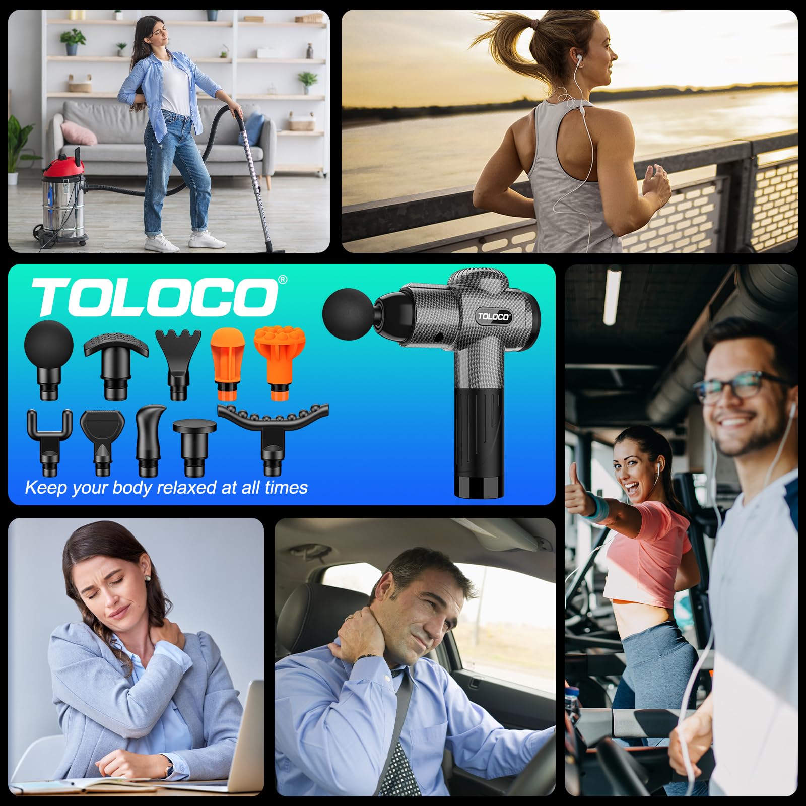 Massage Gun, Deep Tissue Back Massage for Athletes for Pain Relief