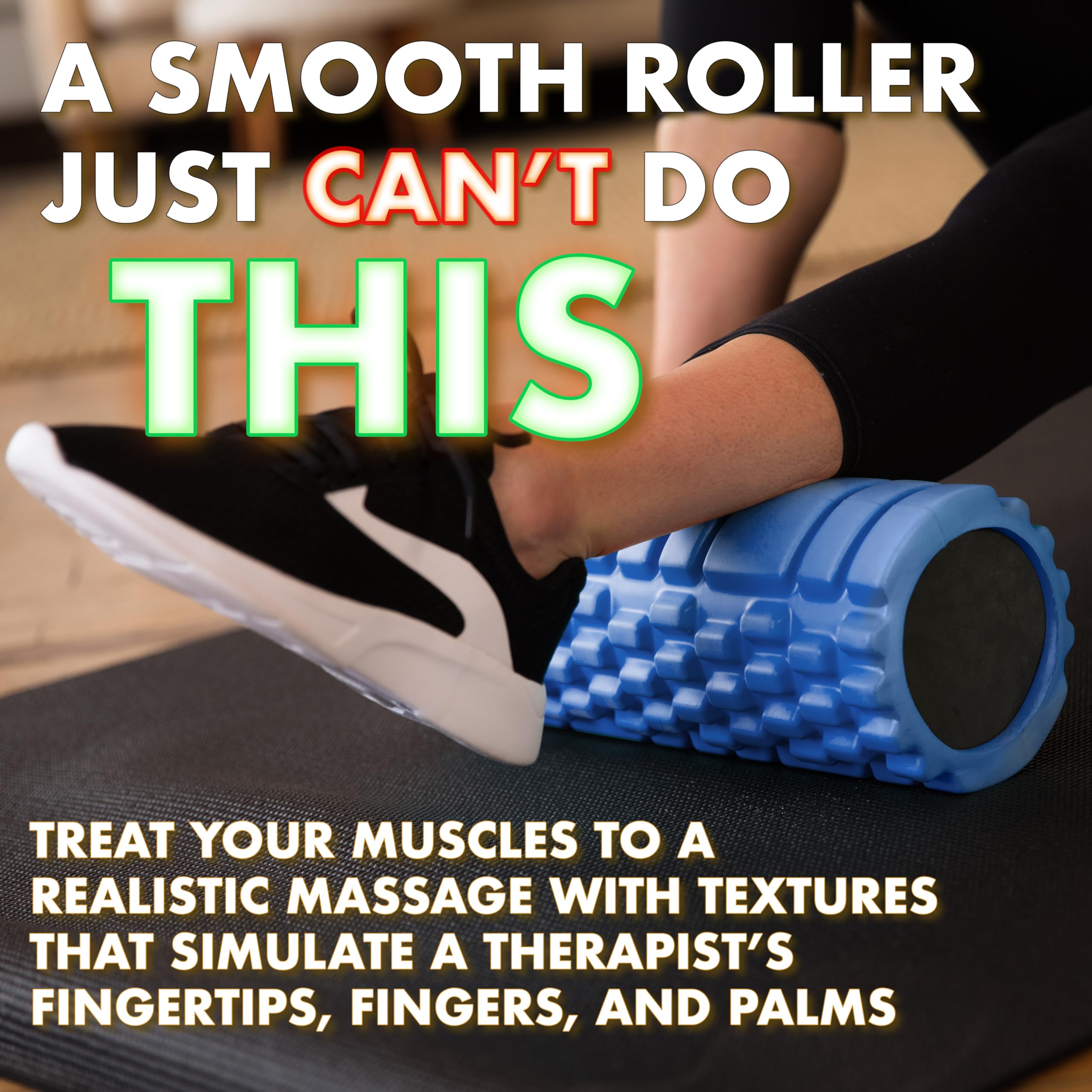 Foam Roller - Medium Density Deep Tissue Massager for Muscle