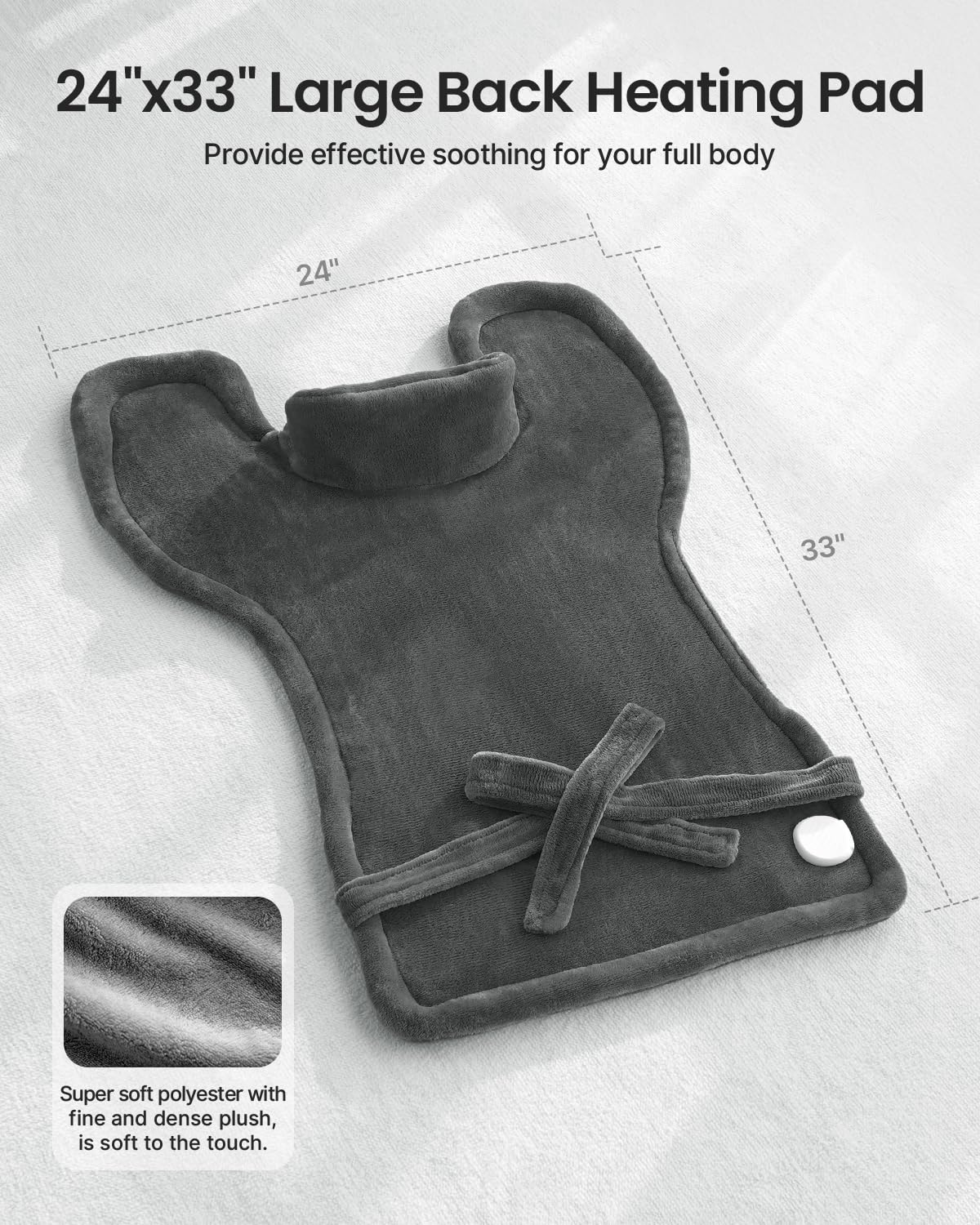 Back Heating Pad for Pain Relief, Mothers Day Gifts for Mom, Birthday Gifts for Her Him Dad