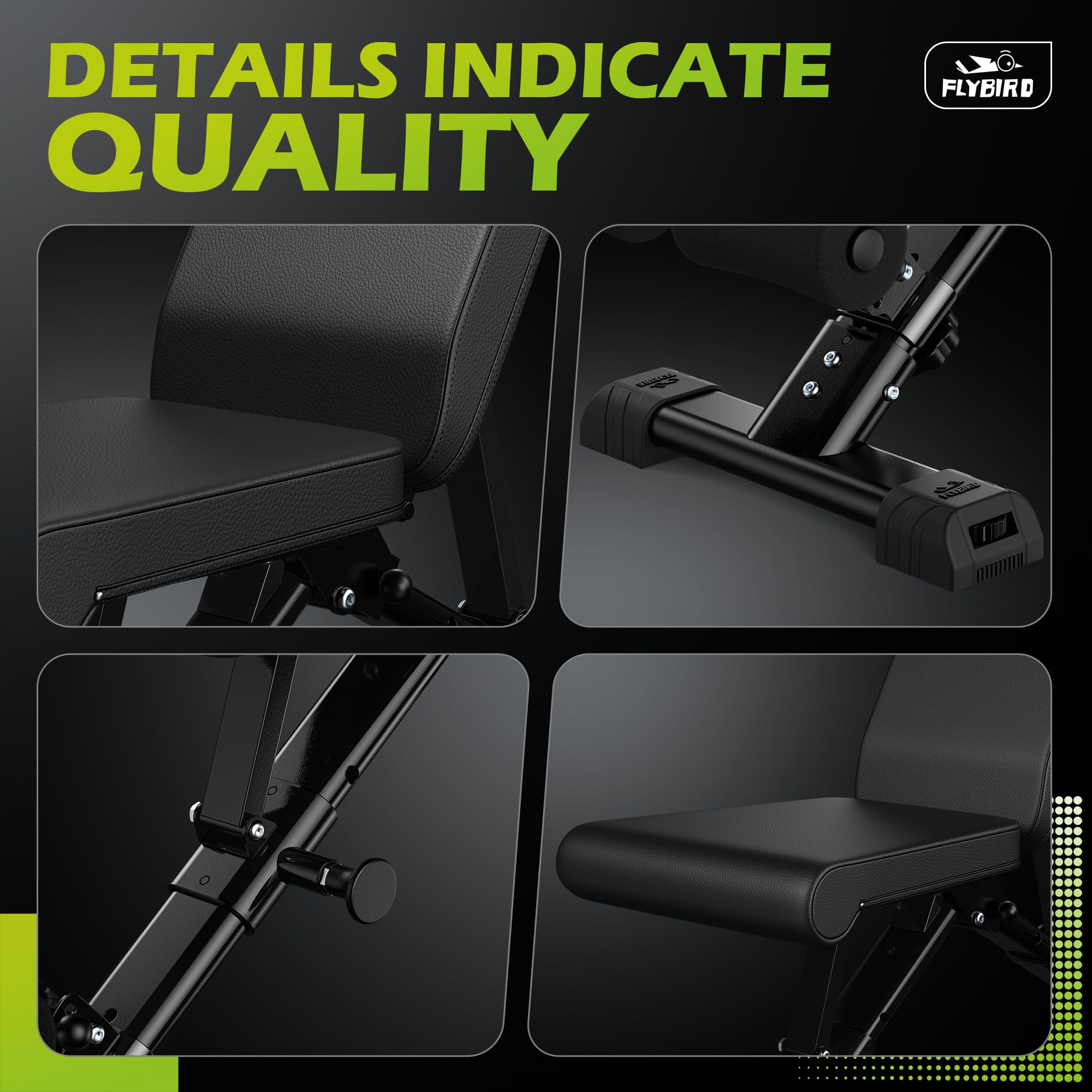 Weight Bench, Adjustable Strength Training Bench for Full Body Workout
