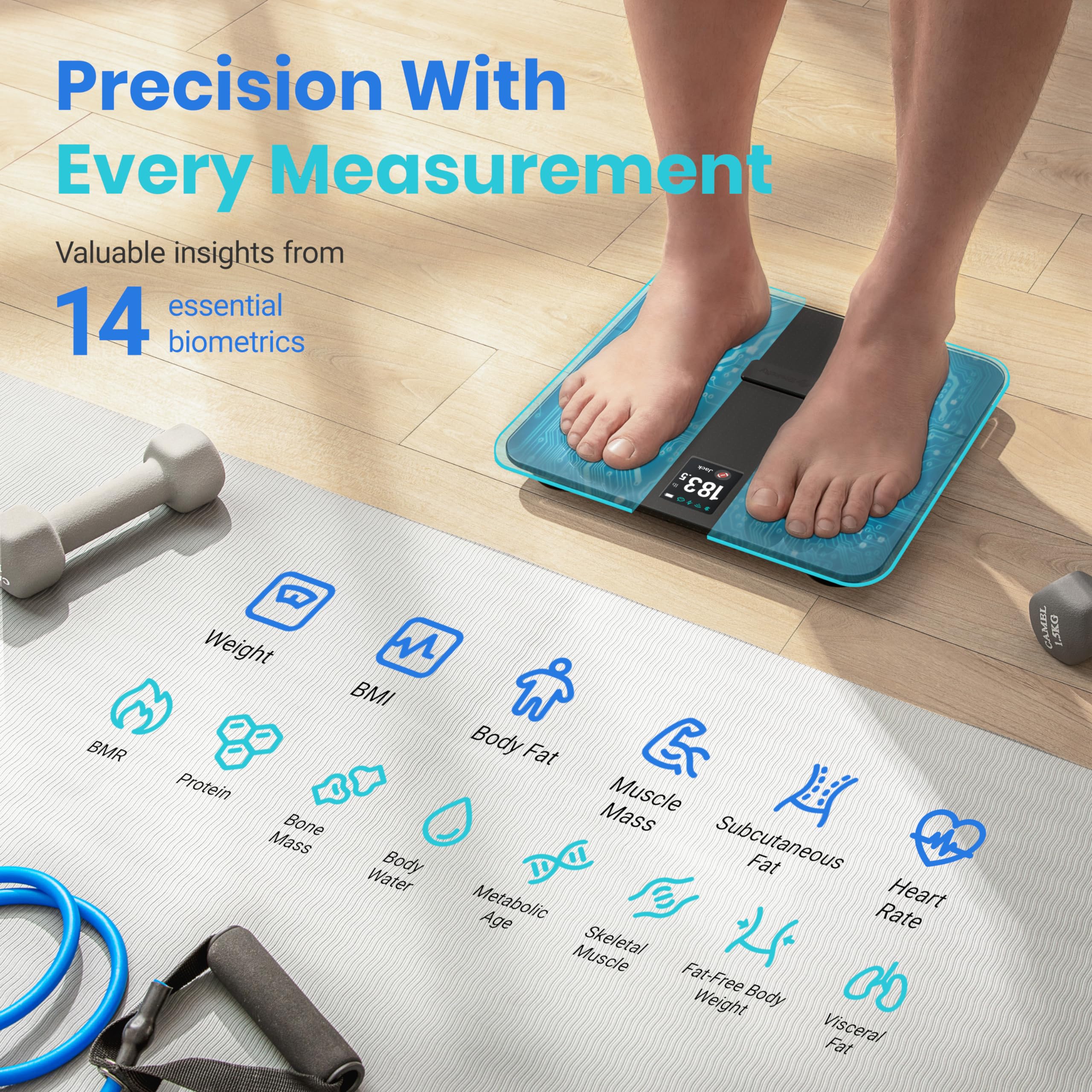Smart Scale for Body Weight Fat, FSA HSA Eligible