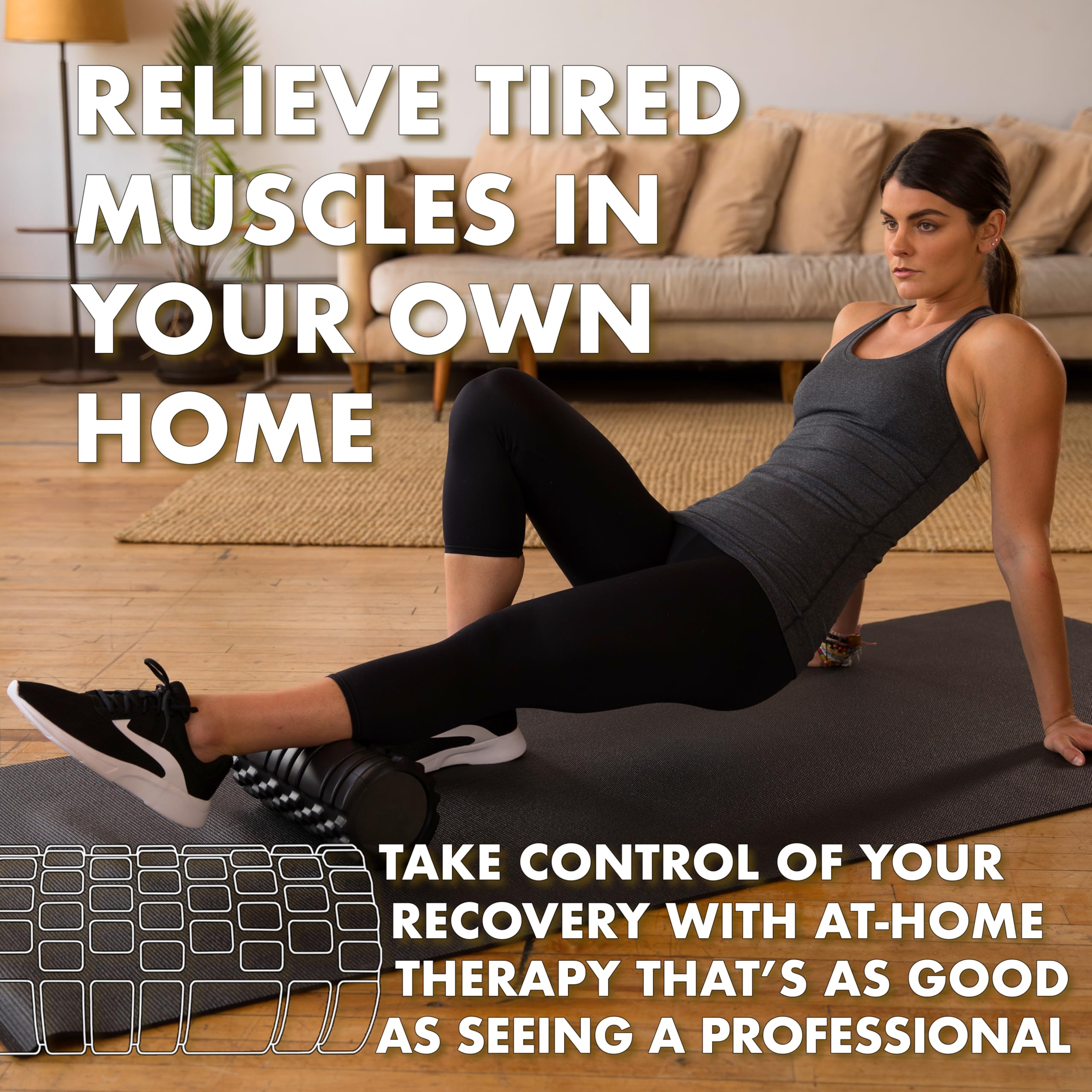 Foam Roller - Medium Density Deep Tissue Massager for Muscle